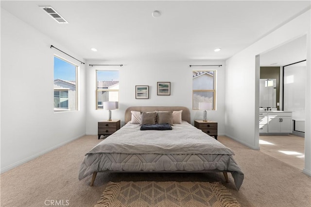 3173 Ivy Way, Rancho Mission Viejo, CA 92694 - bedroom with carpet flooring, ensuite bath, and recessed lighting