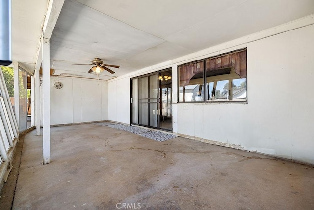 44668 13th St E, Lancaster, CA 93535 - view of patio with a ceiling fan