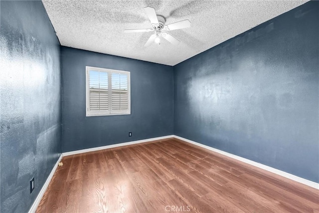 13303 Waco St Unit 32, Baldwin Park, CA 91706 - empty room featuring wood finished floors, ceiling fan, and a textured ceiling