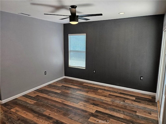8463 California Ave, Riverside, CA 92504 - empty room featuring ceiling fan and dark wood finished floors