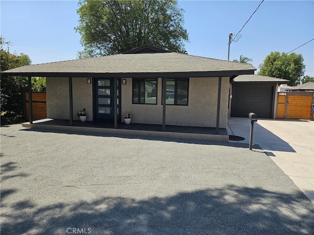 8463 California Ave, Riverside, CA 92504 - view of front of house featuring stucco siding, concrete driveway, and a shingled roof