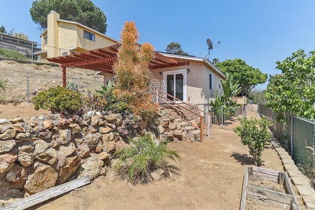 1230 Ramona Ave, Spring Valley, CA 91977 - fenced backyard featuring a pergola