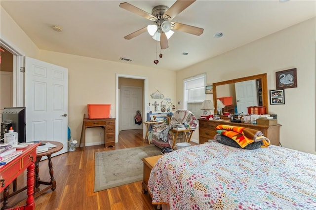 1117 Gladstone St, La Verne, CA 91750 - bedroom featuring wood finished floors, ceiling fan, and recessed lighting