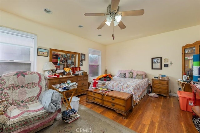 1117 Gladstone St, La Verne, CA 91750 - bedroom with wood finished floors and ceiling fan