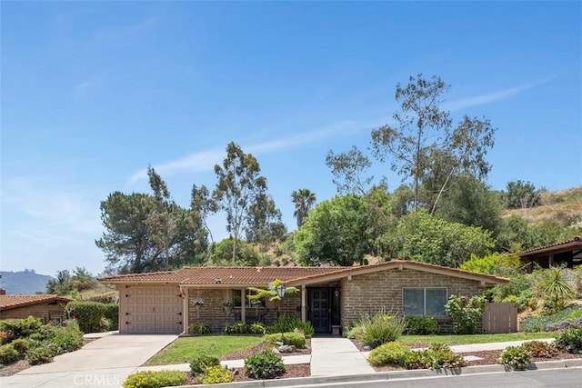 3331 Via Altamira, Fallbrook, CA 92028 - ranch-style house with a garage, a tiled roof, and concrete driveway