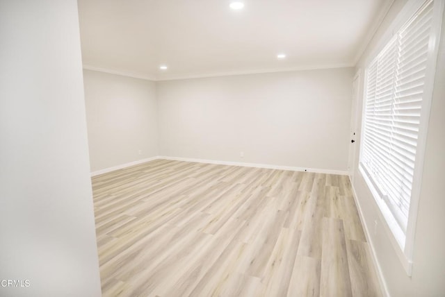 1925 Ginger St Unit 112, Oxnard, CA 93036 - empty room with light wood finished floors, recessed lighting, and ornamental molding