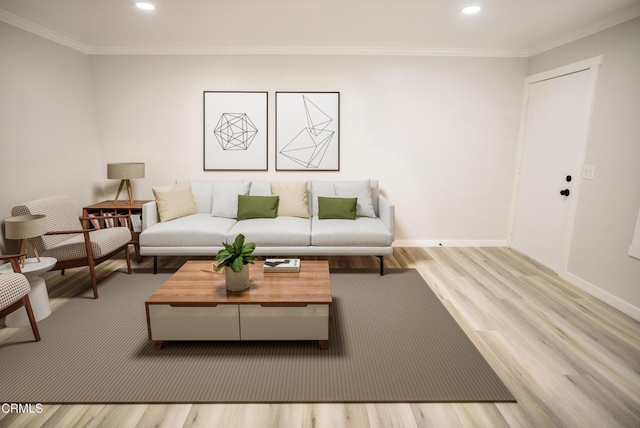 1925 Ginger St Unit 112, Oxnard, CA 93036 - living area with recessed lighting, crown molding, and wood finished floors
