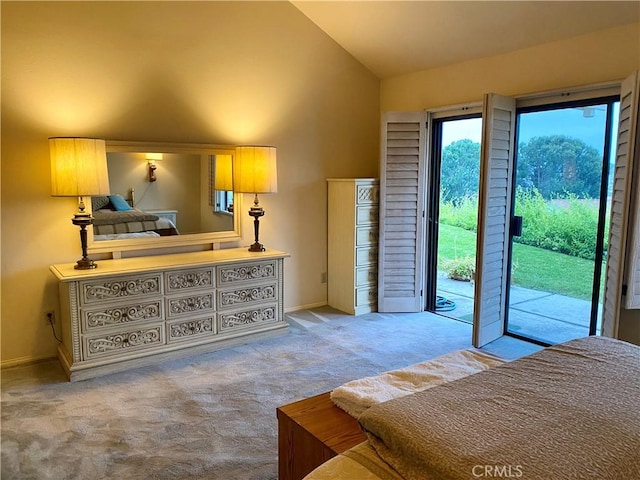 28432 Alava, Mission Viejo, CA 92692 - carpeted bedroom with access to exterior and lofted ceiling