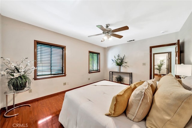 520 W Santa Clara Ave, Santa Ana, CA 92706 - bedroom featuring wood finished floors and ceiling fan
