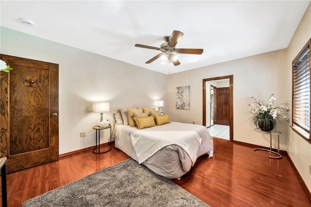 520 W Santa Clara Ave, Santa Ana, CA 92706 - bedroom featuring wood finished floors and a ceiling fan