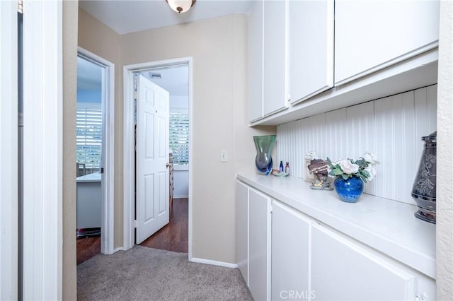 6255 Barranca Dr, Riverside, CA 92506 - hallway featuring carpet floors and baseboards