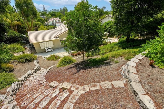 6255 Barranca Dr, Riverside, CA 92506 - view of yard with a patio area and view of scattered trees
