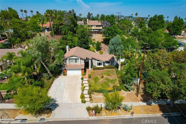 6255 Barranca Dr, Riverside, CA 92506 - view from above of property with a tree filled landscape