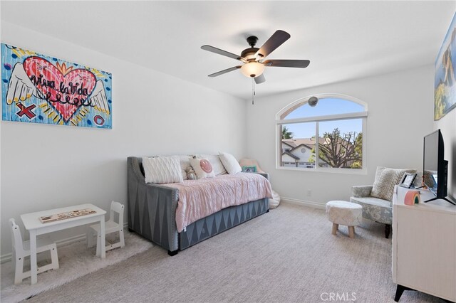 12026 Haven Crest St, Moorpark, CA 93021 - bedroom featuring carpet flooring and a ceiling fan