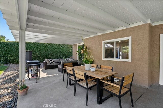 12026 Haven Crest St, Moorpark, CA 93021 - view of patio / terrace featuring outdoor lounge area and outdoor dining area