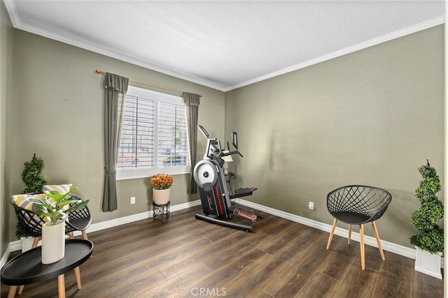 14181 Vai Brothers Dr, Rancho Cucamonga, CA 91739 - exercise area featuring wood finished floors and ornamental molding