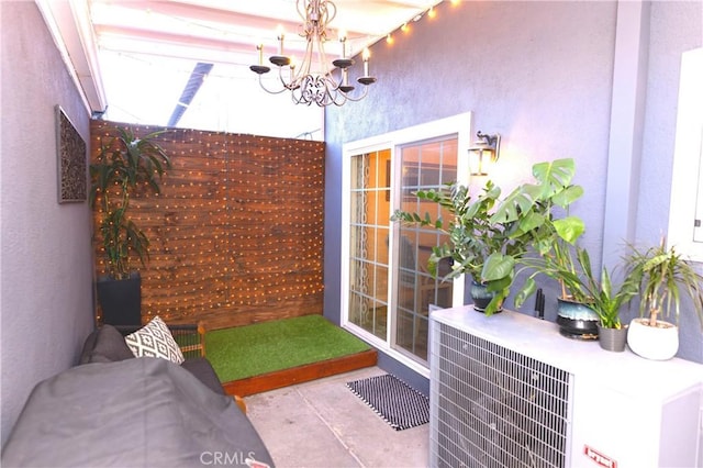2414 Niagara Way, Costa Mesa, CA 92626 - sunroom featuring a chandelier