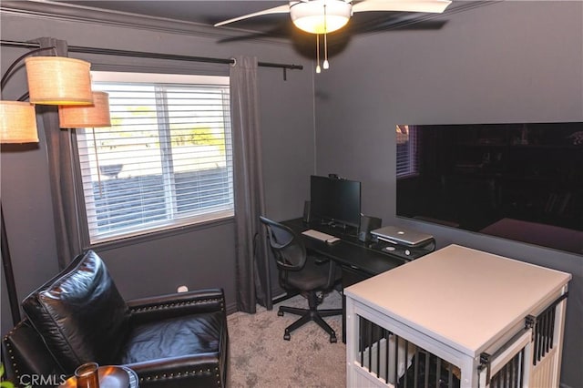 2414 Niagara Way, Costa Mesa, CA 92626 - carpeted office with a ceiling fan