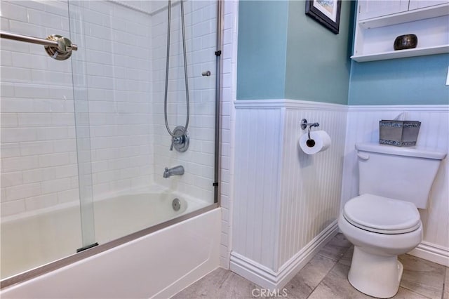 2414 Niagara Way, Costa Mesa, CA 92626 - full bathroom featuring tub / shower combination and a wainscoted wall