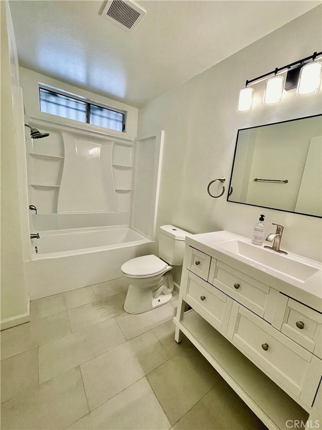 13842 Olive St, Baldwin Park, CA 91706 - full bathroom featuring vanity, shower / bath combination, and tile patterned flooring