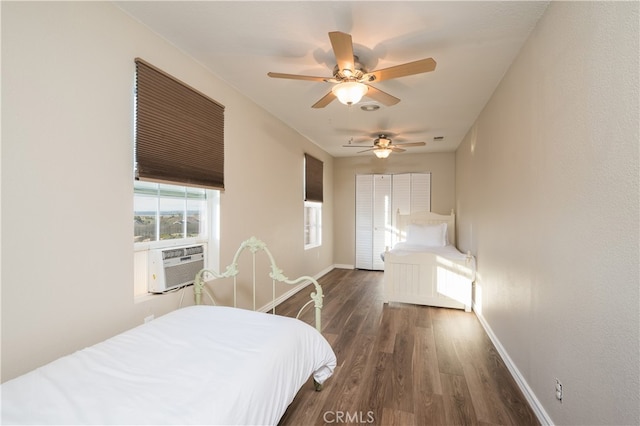 5175 White Tail Pl, Paso Robles, CA 93446 - bedroom with cooling unit, wood finished floors, and ceiling fan