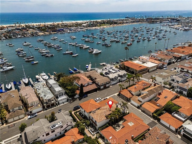 104 Via Lorca, Newport Beach, CA 92663 - aerial view of a large body of water and numerous boat docks