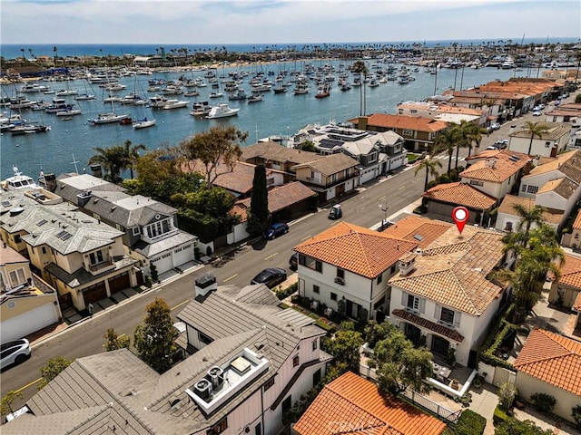 104 Via Lorca, Newport Beach, CA 92663 - drone / aerial view of a marina and a large body of water