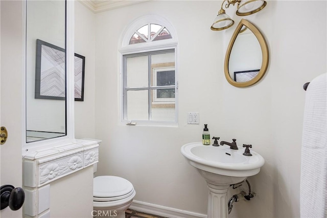104 Via Lorca, Newport Beach, CA 92663 - half bathroom with toilet and baseboards