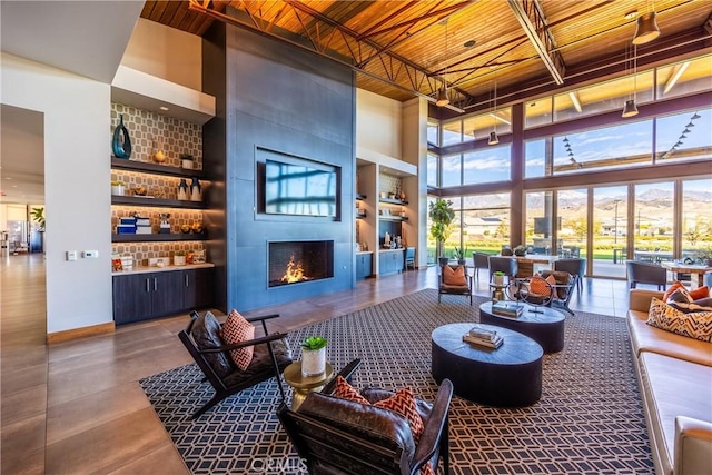 1563 Sunswept Way, Beaumont, CA 92223 - lobby featuring wood ceiling and a high ceiling