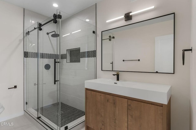 1200 W Huntington Dr Unit 21, Arcadia, CA 91007 - full bathroom with vanity and a shower stall
