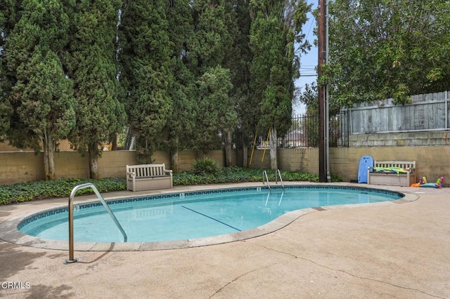 1200 W Huntington Dr Unit 21, Arcadia, CA 91007 - view of pool with a fenced backyard and a patio area