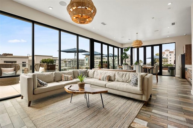 355 N Cleveland St Unit 211, Oceanside, CA 92054 - living area with recessed lighting and light wood-style flooring