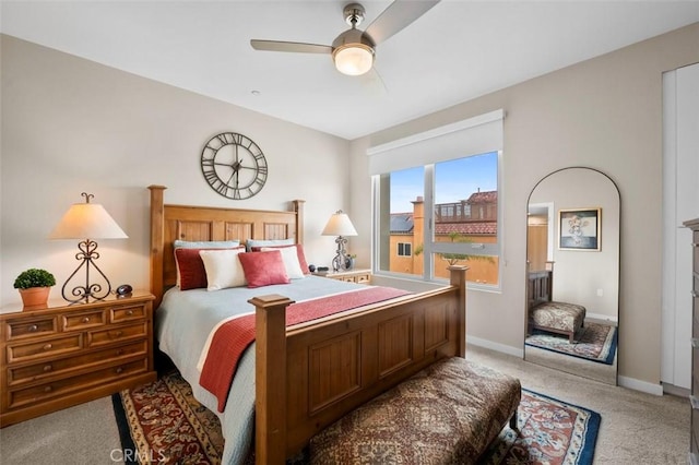 355 N Cleveland St Unit 211, Oceanside, CA 92054 - bedroom with light colored carpet and ceiling fan