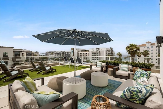 355 N Cleveland St Unit 211, Oceanside, CA 92054 - view of patio / terrace with outdoor lounge area
