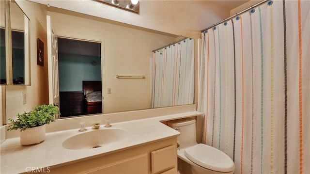 25961 Brookmere Ave, Loma Linda, CA 92354 - bathroom featuring vanity and a shower with curtain