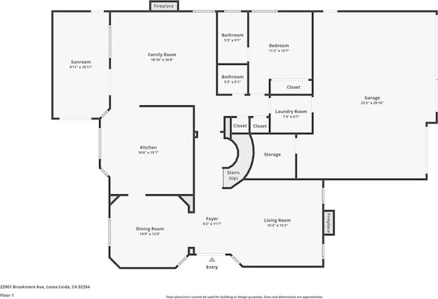 25961 Brookmere Ave, Loma Linda, CA 92354 - view of floor plan / room layout
