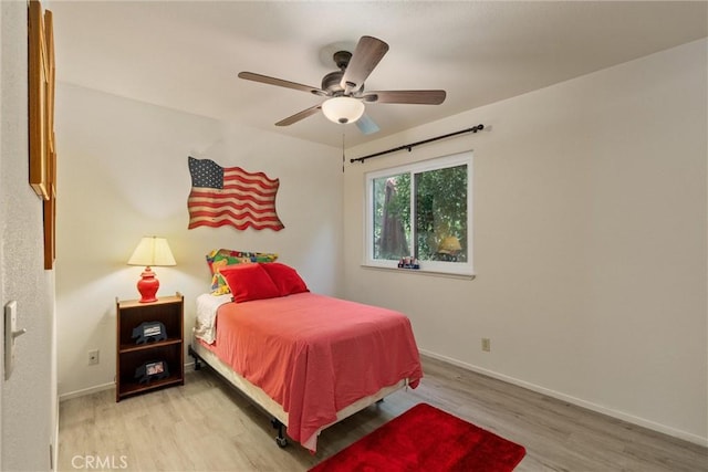 520 Wilshire Ct, Chico, CA 95973 - bedroom featuring wood finished floors and a ceiling fan