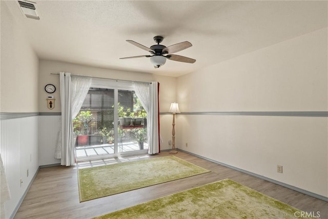 520 Wilshire Ct, Chico, CA 95973 - empty room with ceiling fan and wood finished floors