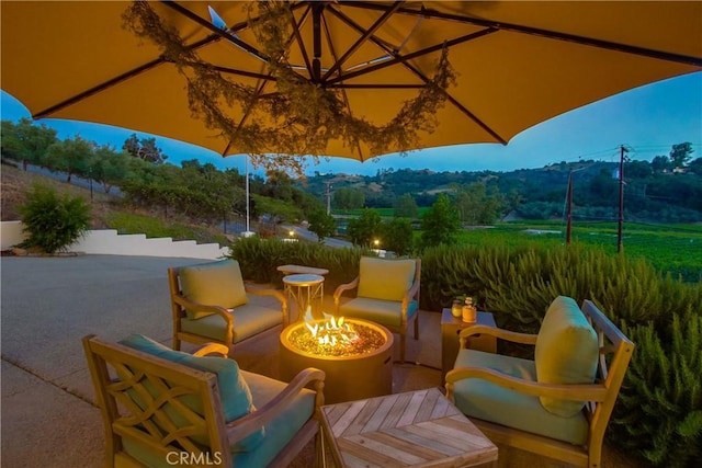 2424 Gird Rd, Fallbrook, CA 92028 - view of patio / terrace with a fire pit