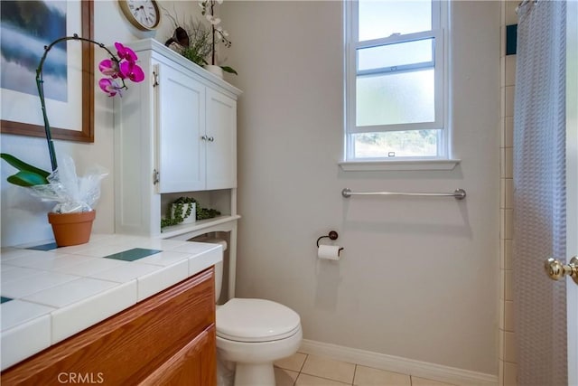 2424 Gird Rd, Fallbrook, CA 92028 - full bathroom featuring vanity, tile patterned floors, and curtained shower
