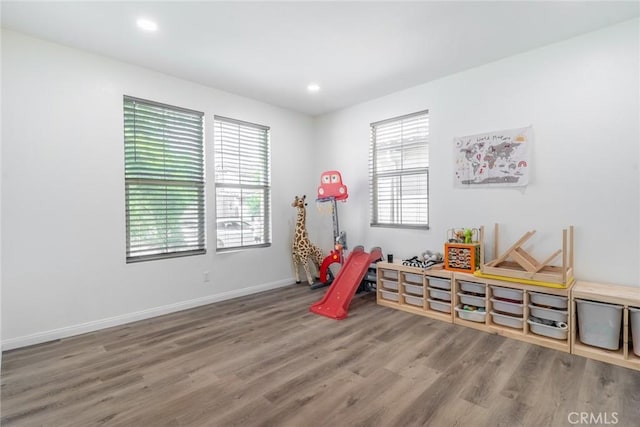 3071 E Silver Sky Dr, Ontario, CA 91762 - game room featuring wood finished floors and recessed lighting