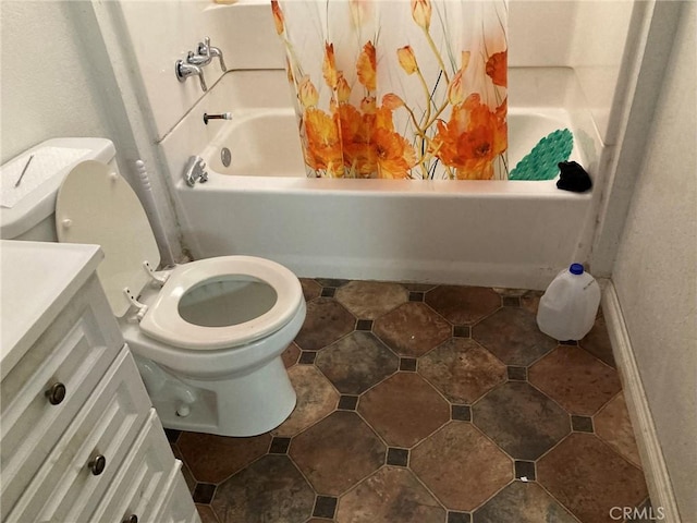 35590 Santa Fe St, Daggett, CA 92327 - bathroom featuring vanity and shower / bath combo with shower curtain