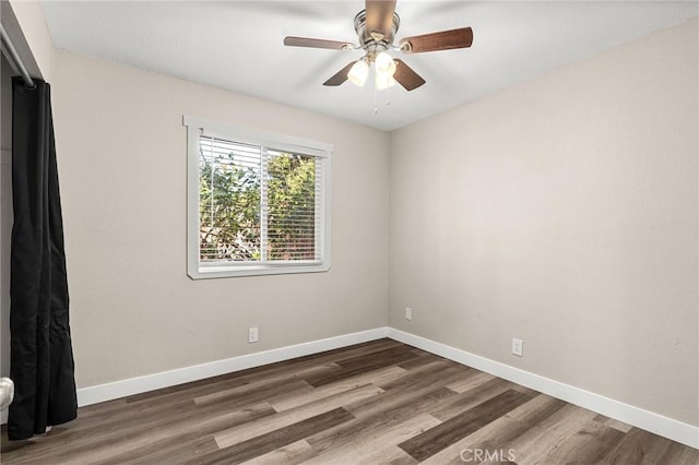 1131 Stewart Ave, Chico, CA 95926 - spare room featuring wood finished floors and ceiling fan
