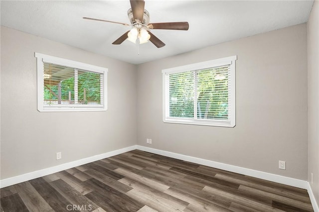 1131 Stewart Ave, Chico, CA 95926 - empty room featuring dark wood-style flooring and ceiling fan