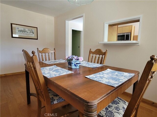 1004 Coldwater Dr, Frazier Park, CA 93225 - dining room with wood finished floors