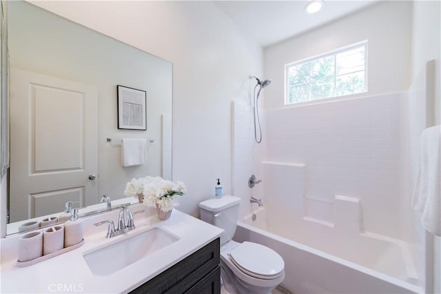 1504 Granada Rd, Upland, CA 91786 - bathroom with vanity, shower / bath combination, and recessed lighting