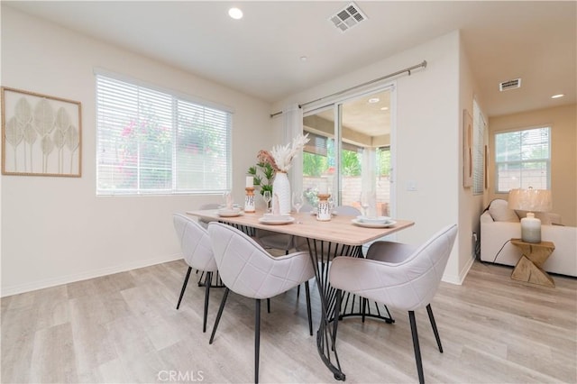 1504 Granada Rd, Upland, CA 91786 - dining area with light wood-type flooring and recessed lighting