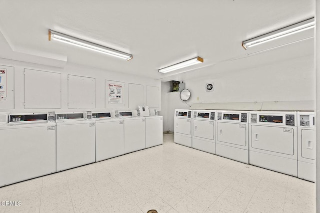 360 S Euclid Ave Unit 124, Pasadena, CA 91101 - community laundry featuring washer and dryer and tile patterned floors
