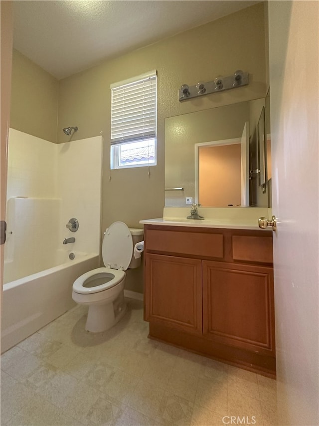 1256 Sunburst Dr, Beaumont, CA 92223 - bathroom featuring vanity, bathing tub / shower combination, and tile patterned floors