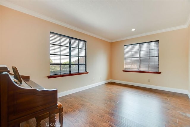 1013 Idaho Ct, Claremont, CA 91711 - unfurnished bedroom with crown molding, wood finished floors, and recessed lighting